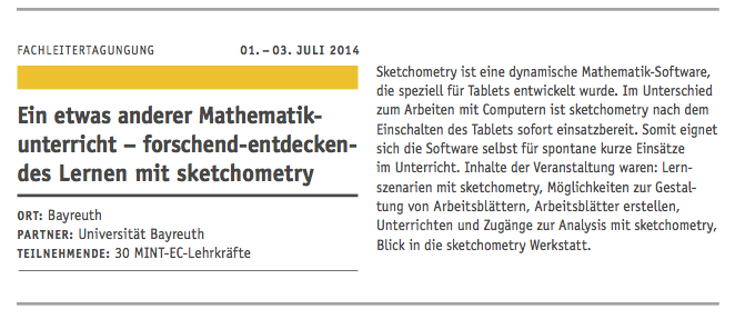 Bericht aus dem Schulreport 2013/14 des MINT-EC