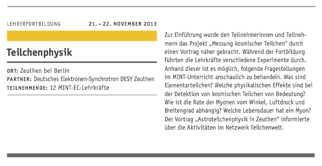 Jahresreport 13-14 Teilchenphysik