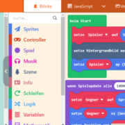 NwT-1 Klasse programmiert eigene Handyspiele mit der Hacker-School