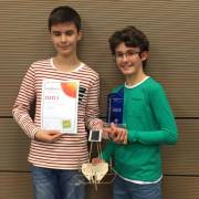 3. Platz für Dennis Schäfer und Linus Kaiser (7a) beim Solarmobilbauwettbewerb 2016